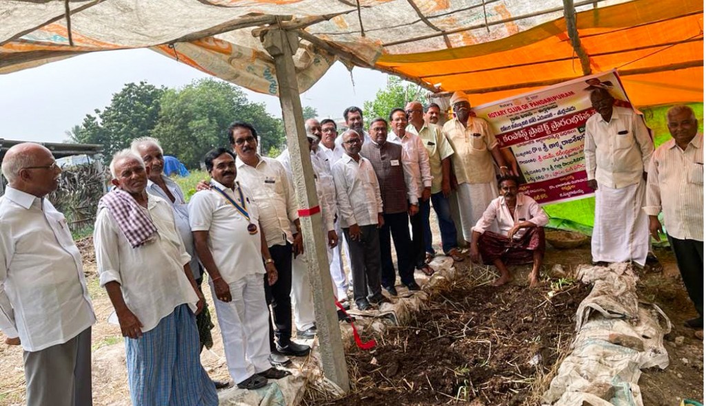 A compost pit provided by RC Pandaripuram in its adopted village. 