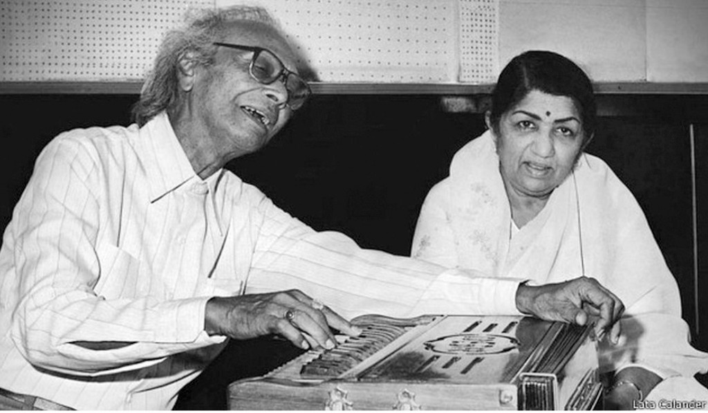 Naushad with Lata Mangeshkar.