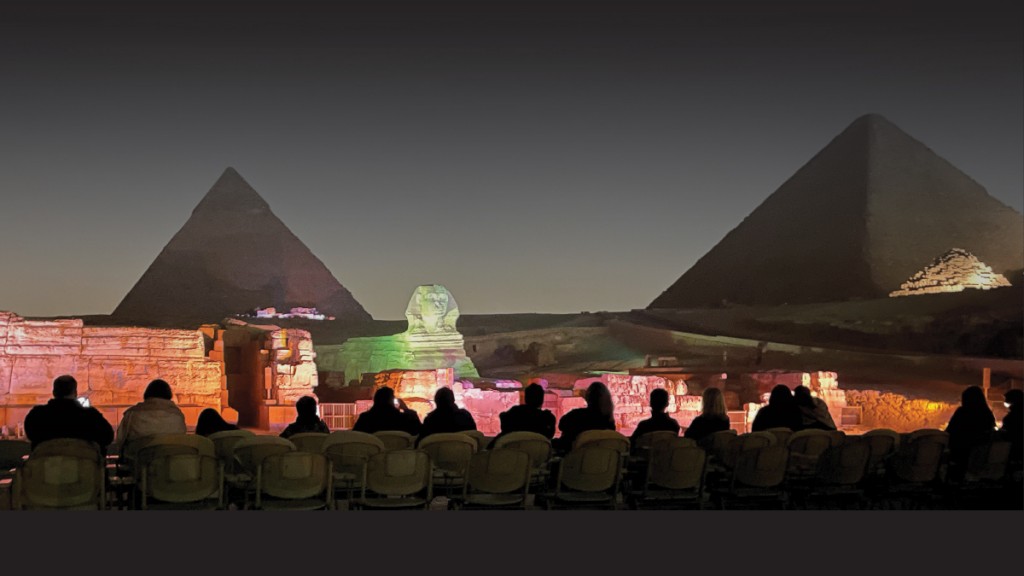 The sound and light show at the pyramids.