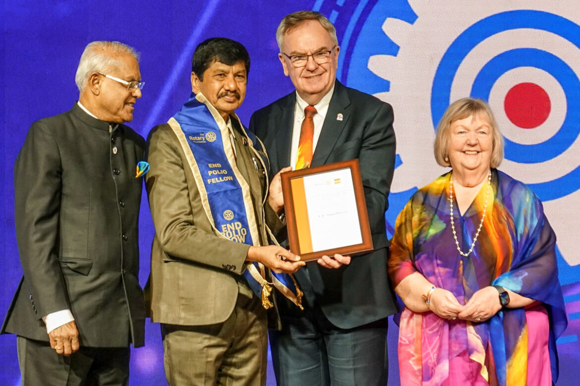 International Polio award for PDG Sagadhevan