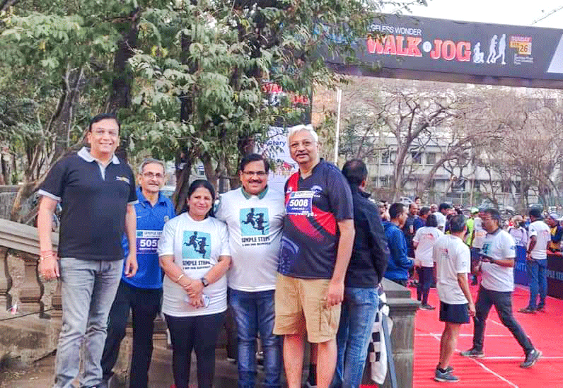 DG Anil Parmar (second from R) and Dr Hema with RC Pune Pride president Ujwal Kele (right), past president Subodh Malpani (left) and DGND Santosh Marathe. 