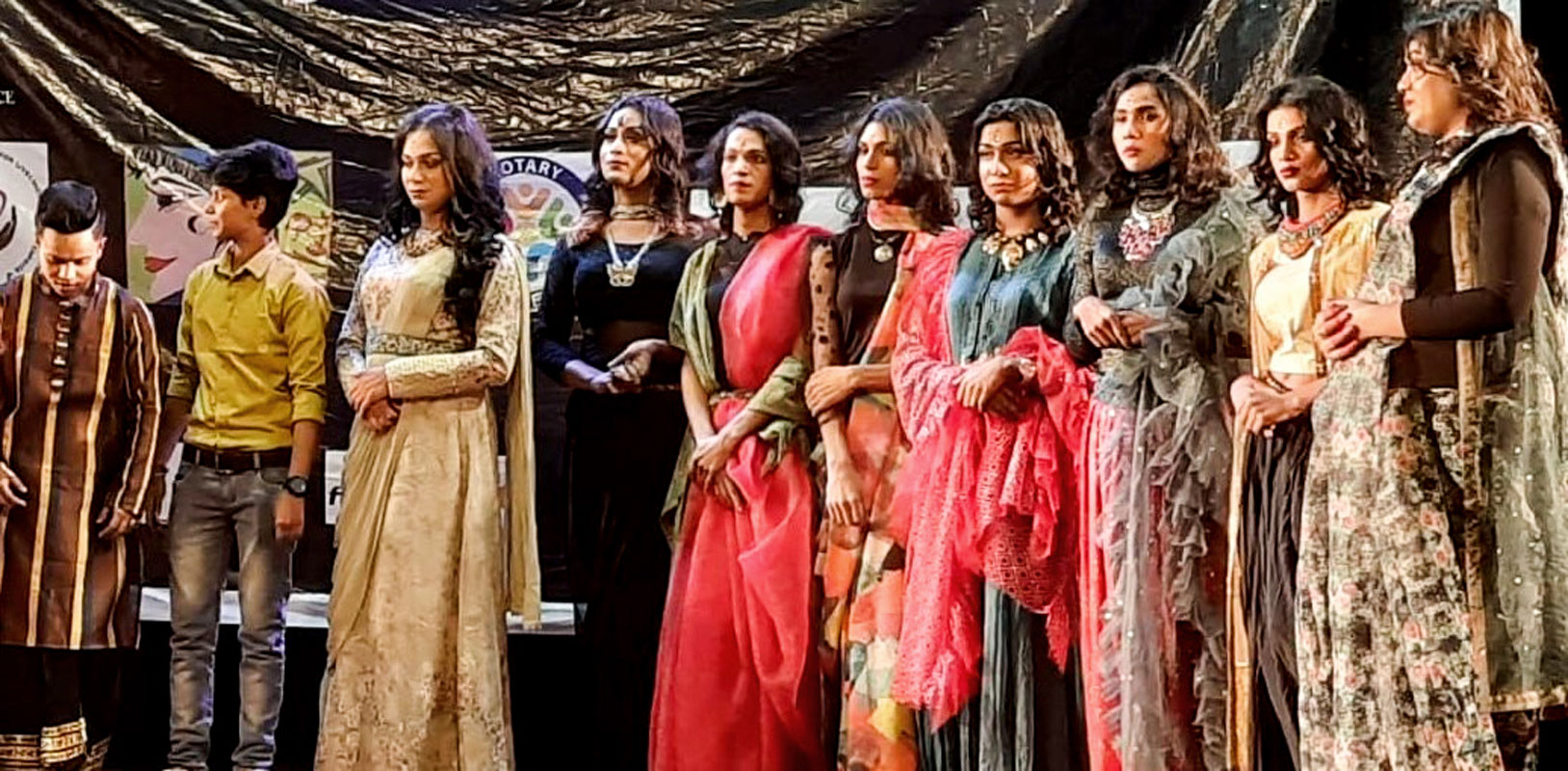 The club’s protégés Ayaan, Rayan, Debanjan and Shruti, along with transgender models.