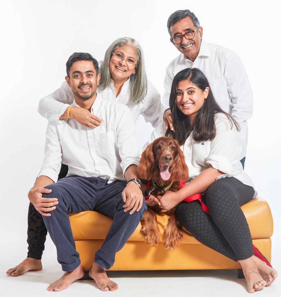 Raju and Vidhya with son-in-law Rohit and daughter Rohita.