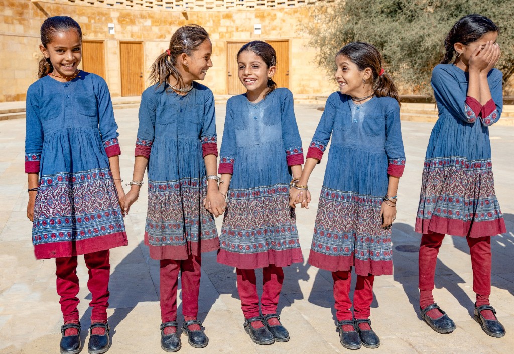 Children in the uniform designed by Sabya Sachi.
