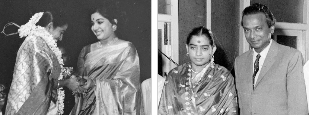 Above from left: Former Tamil Nadu CM J Jayalalithaa felicitates Susheela; With music composer Naushad.