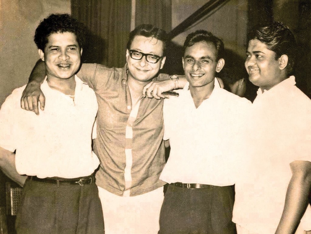 Laxmikant with R D Burman, Anandji and Pyarelal.