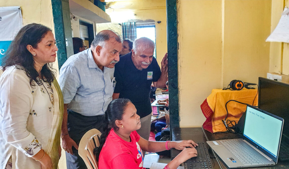 Laptop donated to NGO centre for blind