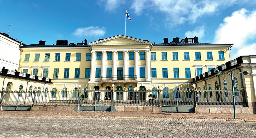 The Presidential Palace of Helsinki.