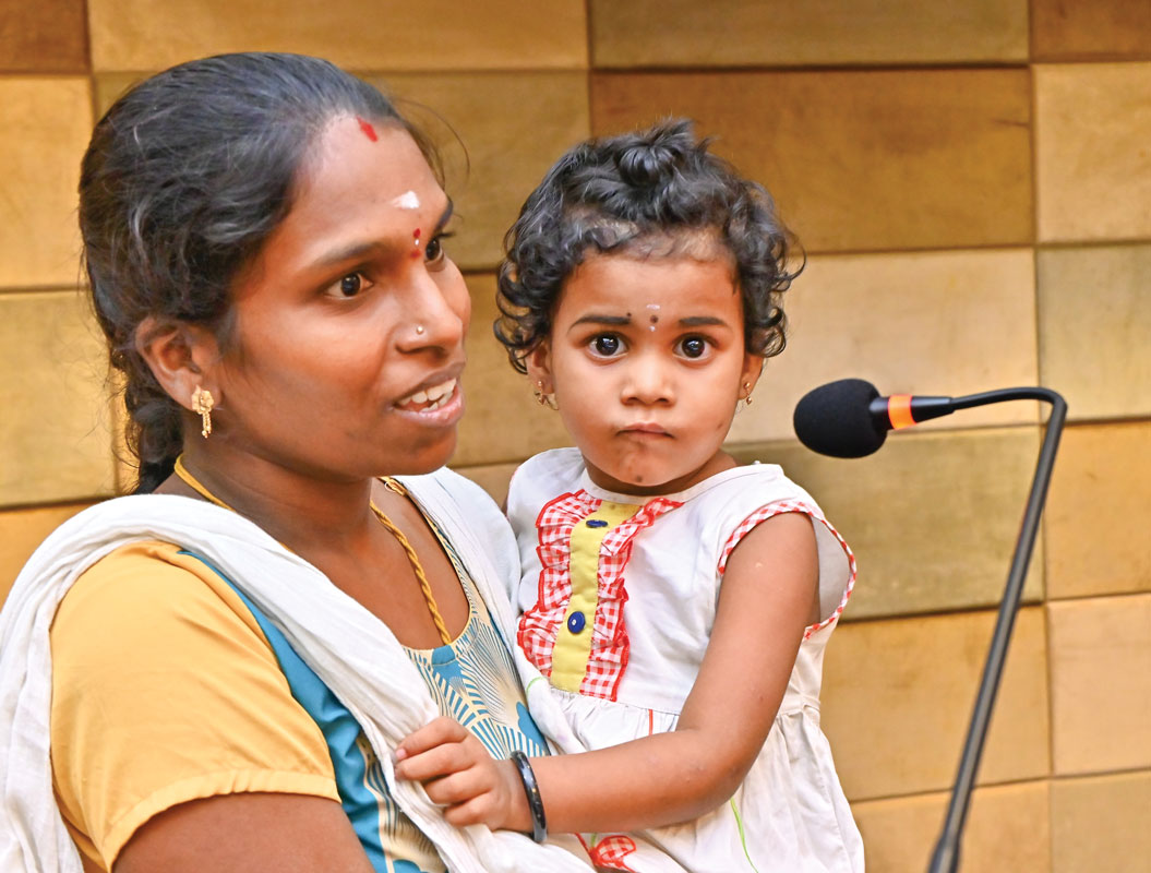 Baby Diyasri and mother Geetha.