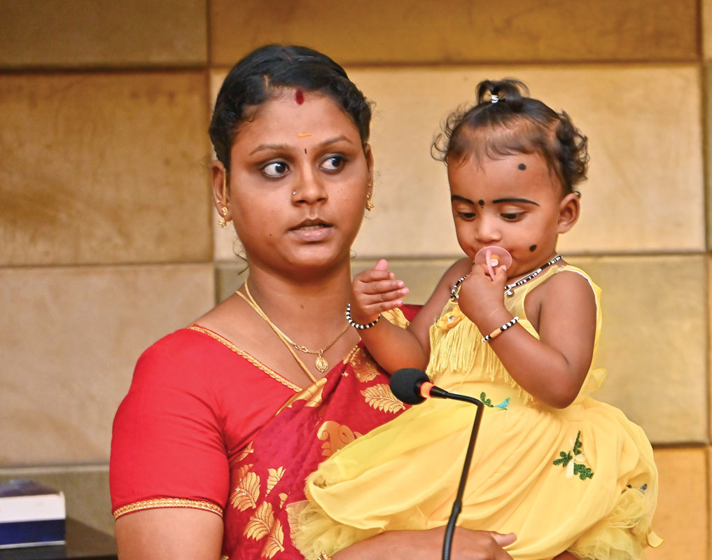 Mahalakshmi with Baby Ruthasri.
