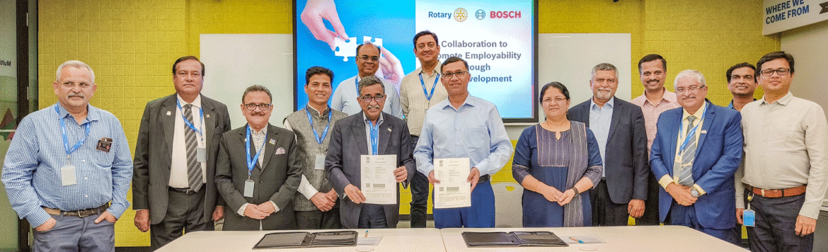 Rotary-Bosch partnership to set up 100 skill development centres