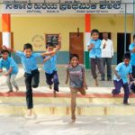 Joyful students at the club’s 50th Happy School at Kanegowdanahalli in Bengaluru Rural district.